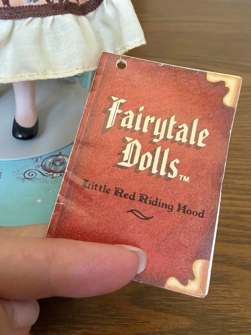 Vintage Russ Berrie Porcelain Doll Red Riding Hood Doll with original box  7.5”